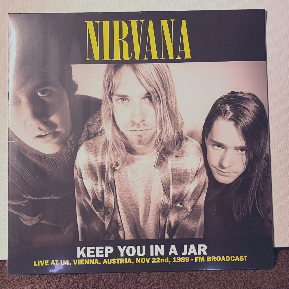 Nirvana Keep You In A Jar LP Yellow Vinyl Vienna Austria 11-22-1989 New Import